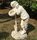 Boy Asleep on Shovel