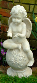 Cherub on Ball with Open Hands