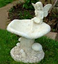 Fairy on Mushroom Bird Bath
