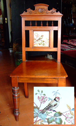 Decorative backed chair