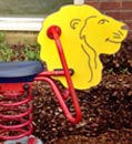 Lion on a spring seat