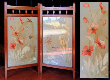 Embroidered screen