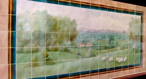  Complete Painted Tiled Frieze
