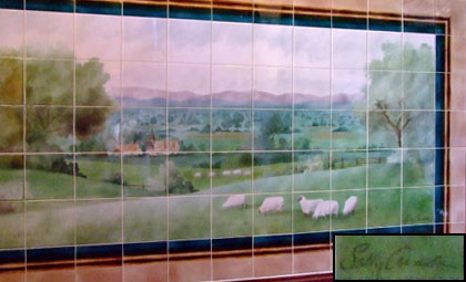 Painted Tiled Frieze